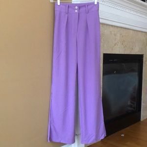 SHEIN purple high rise long trousers